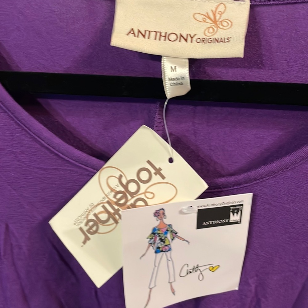 3 brand new tops purple , navy , green all size medium